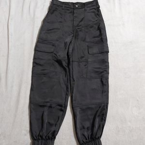 Satin Cargo Pants